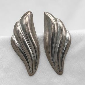 Vintage Mexican sterling silver statement stud earrings